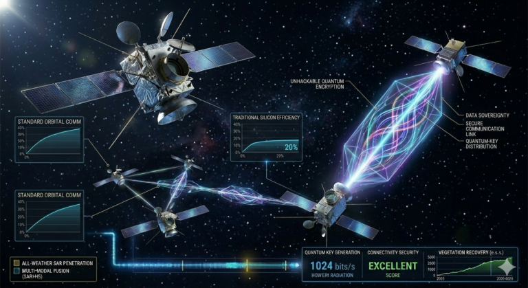 Quantum-Secure Space Connectivity